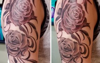 Tattoo of flowers