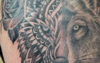 Tattoo of a wolf