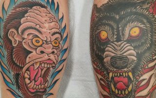 Tattoo of an ape