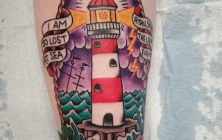 Tattoo of a lighthouse