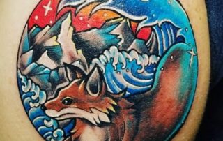 Tattoo of a fox